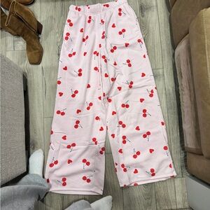 Grayson Threads Pink Cherry Print Pajama set